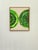 Textile Green Circle Diptych Ii, Contemporary Painting on Canvas, Framed For Sale - Image 7 of 12