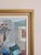 Textile Mid-Century Modern 'Woman in a Blue Coat' Vintage Swedish Cubist Figurative Oil Painting, Framed For Sale - Image 7 of 11