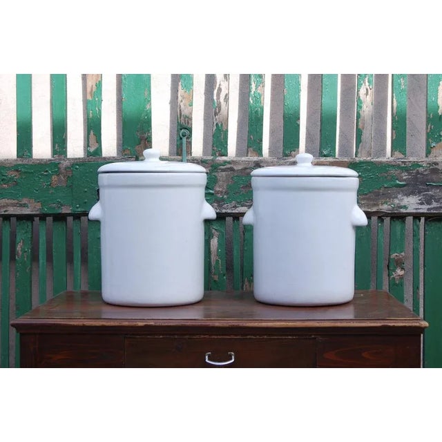 Antique Glazed Terracotta Vases, Set of 2 For Sale - Image 3 of 18