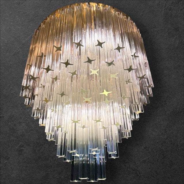 Italian glamour at its finest. What a powerhouse… This monumental chandelier from Northern Italy (ca. 1970–1980) is pure...