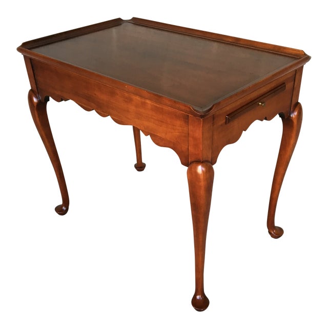 Statton Old Towne Solid Cherry Queen Anne Tea Table Chairish