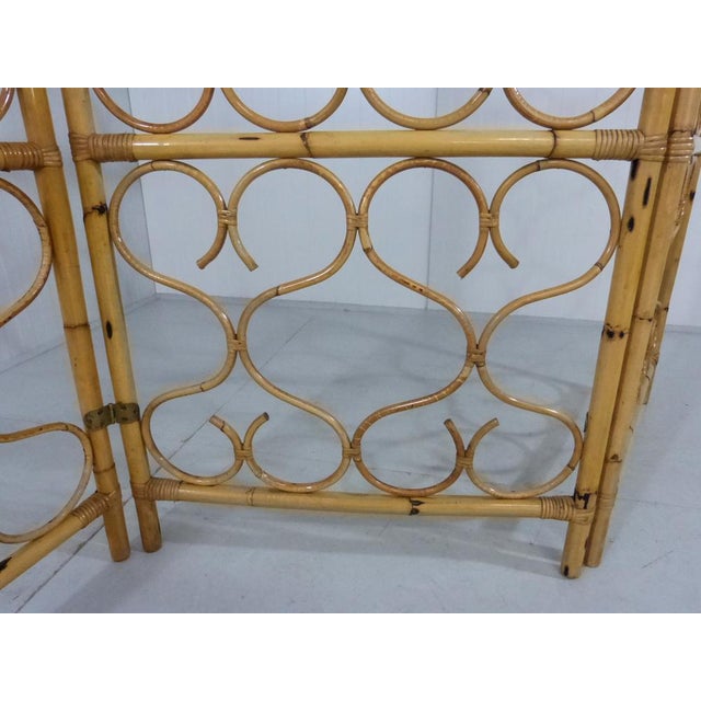 Wood Italian Ratan Room Divider, 1960s For Sale - Image 7 of 13