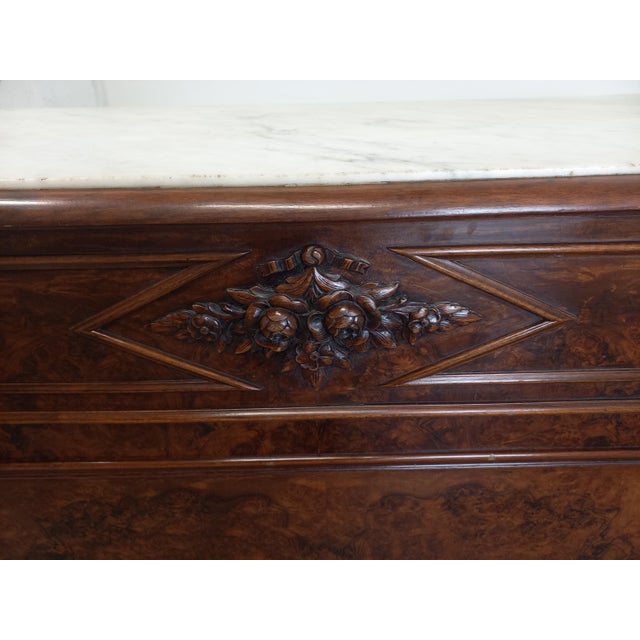 Marble and Walnut Counter For Sale - Image 6 of 18