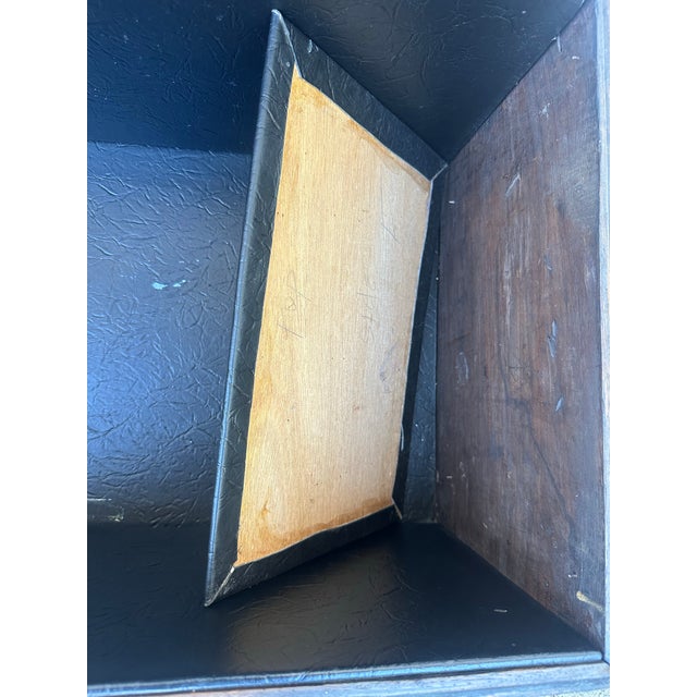 Copper 1920s Moorish Style Trunk Chest With Geometric Mother of Pearl Inlaid Design For Sale - Image 8 of 9