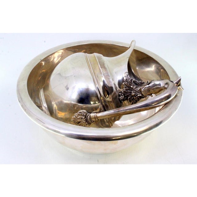 Lavender and Silver Gum with Friezes, Embossed Handle Mask and Embossed Acanthus Leaves For Sale - Image 3 of 8