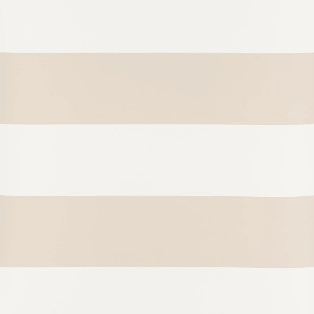 Contemporary Sample - Schumacher Baxter Stripe Wallpaper in Dove For Sale - Image 3 of 3