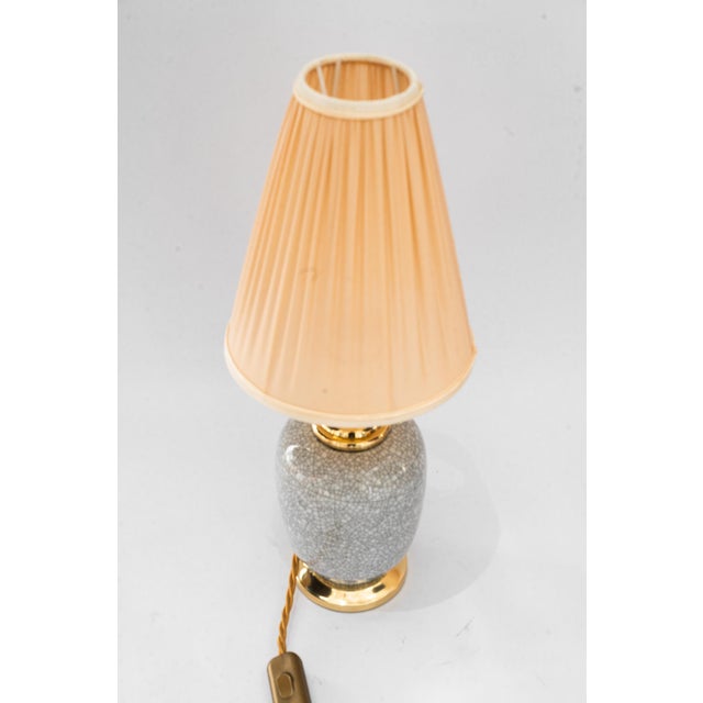 Ceramic Table Lamp with Fabric Shade, Vienna, 1920s For Sale - Image 9 of 17