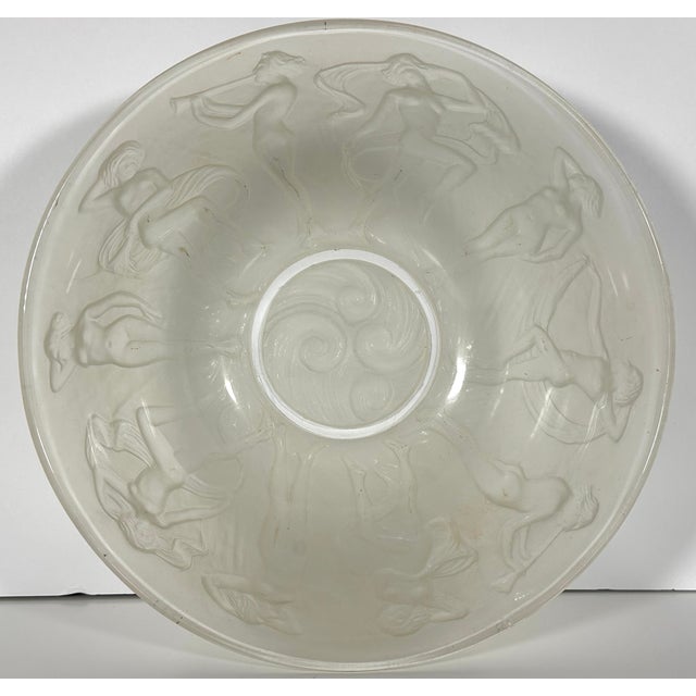 Consolidated Lamp & Glass Co. Consolidated Glass Dancing Nymphs Bowl by Reuben Haley c.1926-1932 For Sale - Image 4 of 14