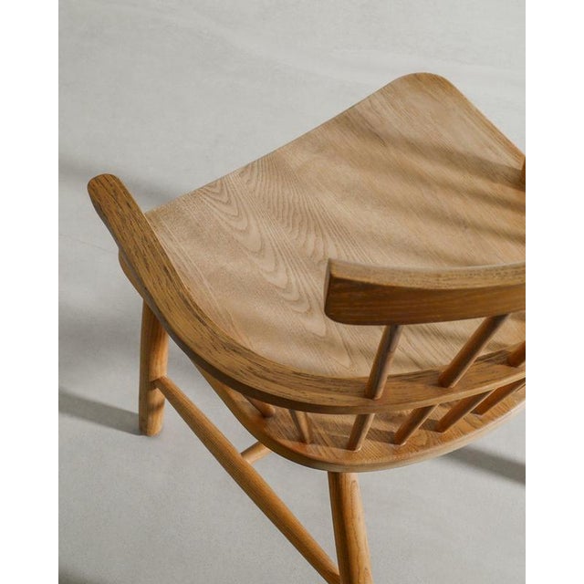 Børge Mogensen Danish Mid-Century Wooden 3250 Windsor Wingback Dining Office Chair by Børge Mogensen, 1960s For Sale - Image 4 of 8