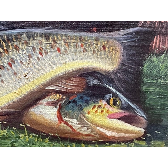 Scottish Angling Fishing Oil Painting – “Burn Trout” by James B. Russell, c.1914 For Sale - Image 9 of 18