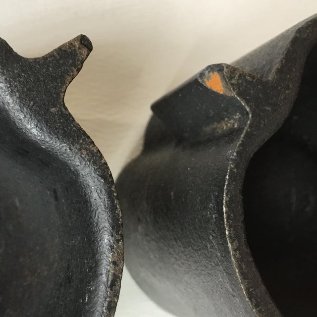 Vintage Black Cast Iron Candlesticks, Attributed to Dansk- Set of 2 For Sale - Image 11 of 11