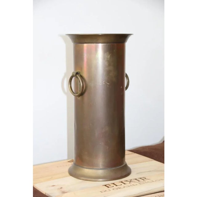 Metal Minimalist Gold Umbrella and Cane Holder, 1950s For Sale - Image 7 of 10