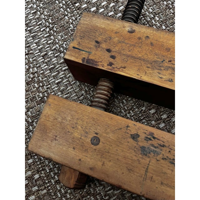 Mid 20th Century Vintage Professional Bookbinding Finishing Press With Flat-Edge Handle For Sale - Image 5 of 12