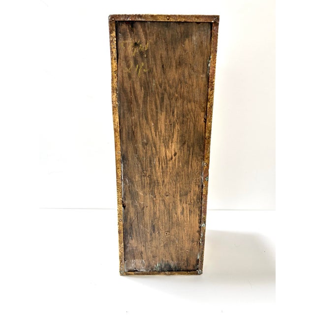 Vintage Brass Box Hammered Repoussé Slipper Box For Sale - Image 11 of 11