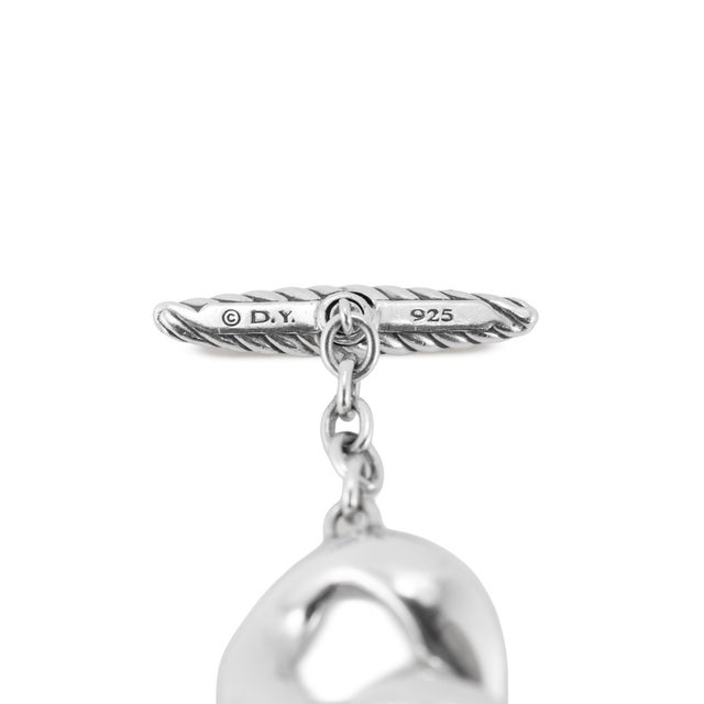 Metal Retired David Yurman Cordelia 925 Silver 1.34ct Diamond Curb Chain Necklace For Sale - Image 7 of 7