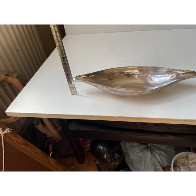 Silver Modernist Silver-Plated Oblong Dish by Günter Kupetz from WMF, 1950s For Sale - Image 8 of 9