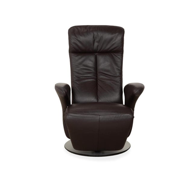Brown Brown Leather Armchair from Hukla For Sale - Image 8 of 12