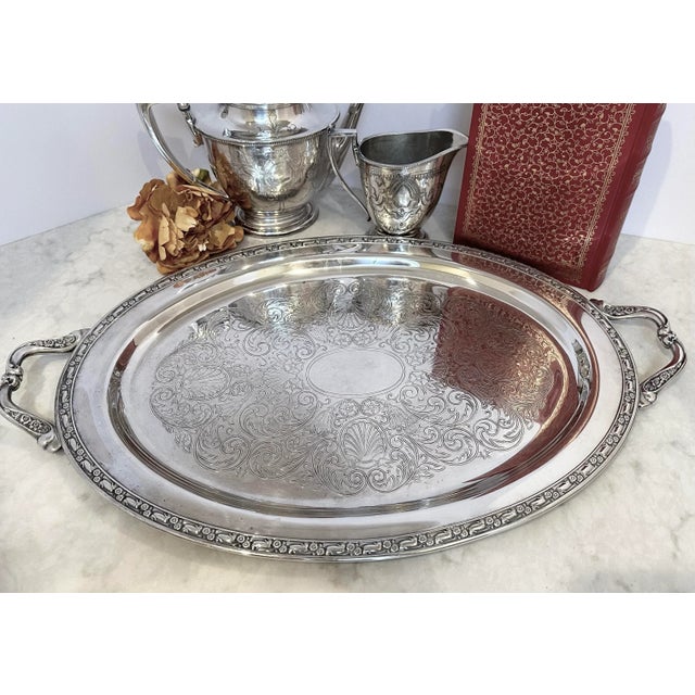 Antique Simpson Hall & Miller Treble Plate Tea and Coffee Set - 4 Piece Set For Sale In Phoenix - Image 6 of 9