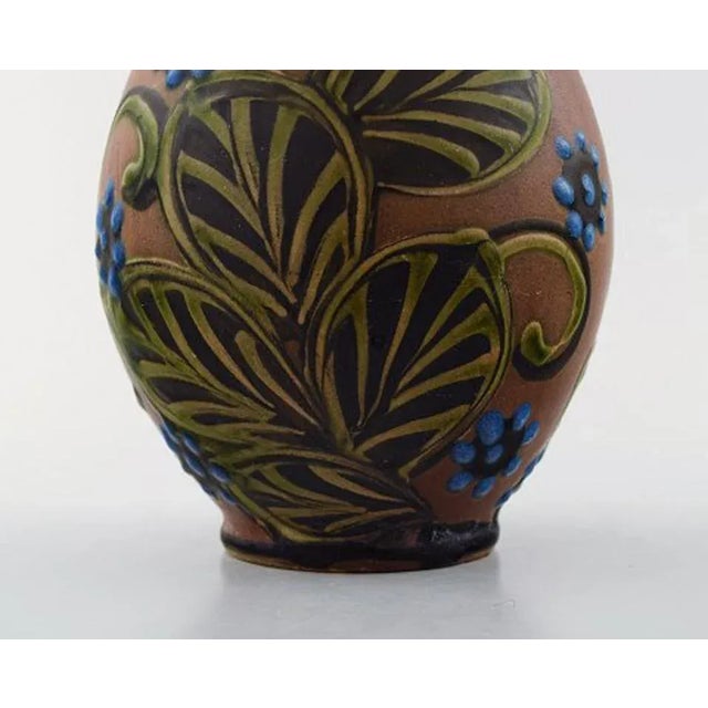 1930s Modern Glazed Stoneware Vase by Hak for Kähler For Sale - Image 5 of 7