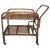Italian Bohemian French Riviera Bamboo Rattan Bar Cart in the style of Franco Albini, 1970s For Sale