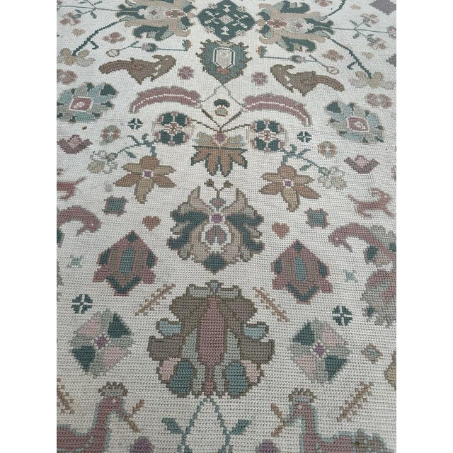 Mid-Century Portuguese Needlepoint Rug, 1940s For Sale - Image 3 of 18