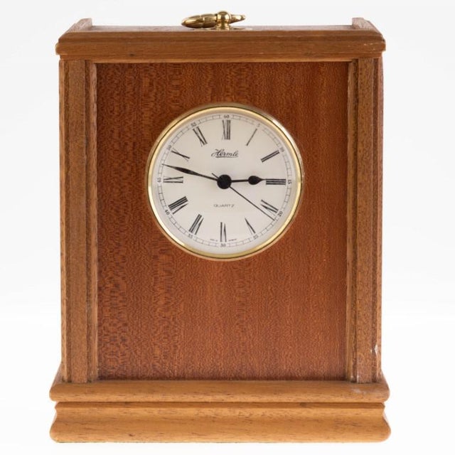 Wooden Quartz Mantel Clock from Hermle For Sale - Image 4 of 4