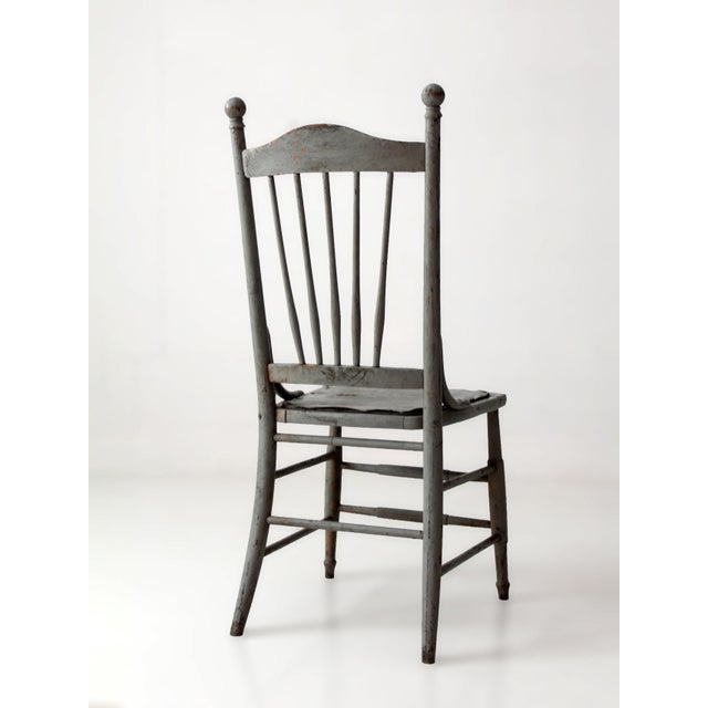 Antique Victorian Painted Spindle Back Chair For Sale - Image 11 of 16