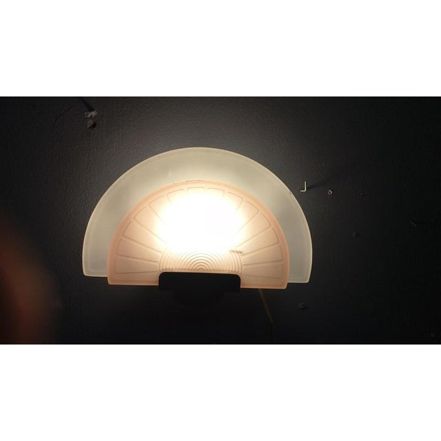 Pink Vintage Glass Wall Light from Arteluce, 1980s For Sale - Image 8 of 17