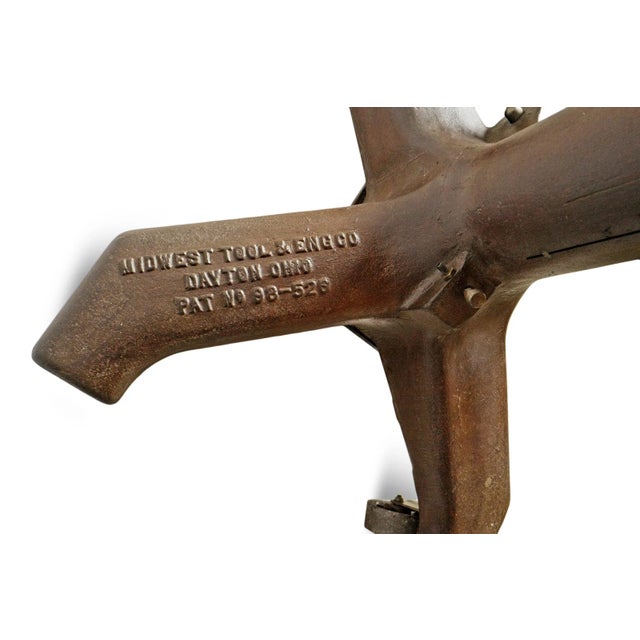 Vintage Industrial Iron Adjustable Bar Table For Sale In Los Angeles - Image 6 of 7