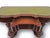 Hollywood Regency Mahogany Console Table with Leather Inlay Top and Drawer, 1870s For Sale - Image 3 of 16