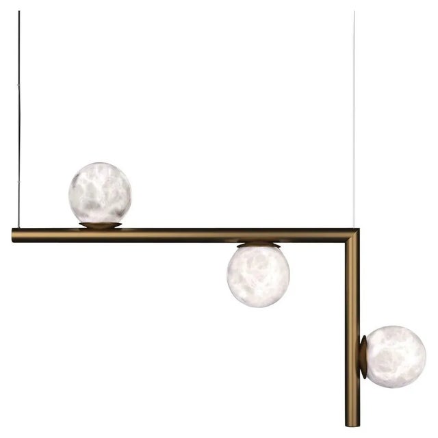 Ofione 2 Bronze Pendant Lamp by Alabastro Italiano For Sale - Image 6 of 6