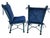 Hollywood Regency 2 Vintage Pompeii Babylon Designer Side Chairs Twisted Aluminum Faux Verdigris For Sale - Image 3 of 13