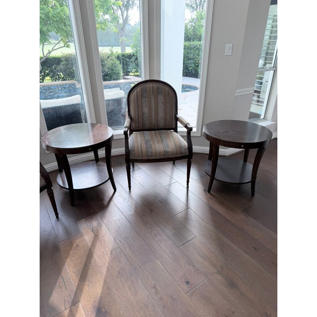 Late 20th Century Pair of Chippendale-Style Mahogany Circular Side Tables For Sale In Houston - Image 6 of 7