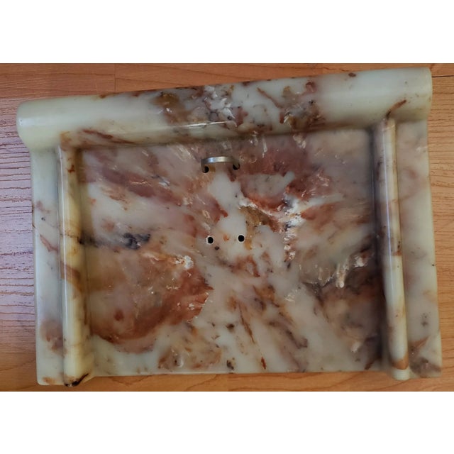 1970s 1970/80s Faux Marble/Granite 4-Piece Desk Set For Sale - Image 5 of 10