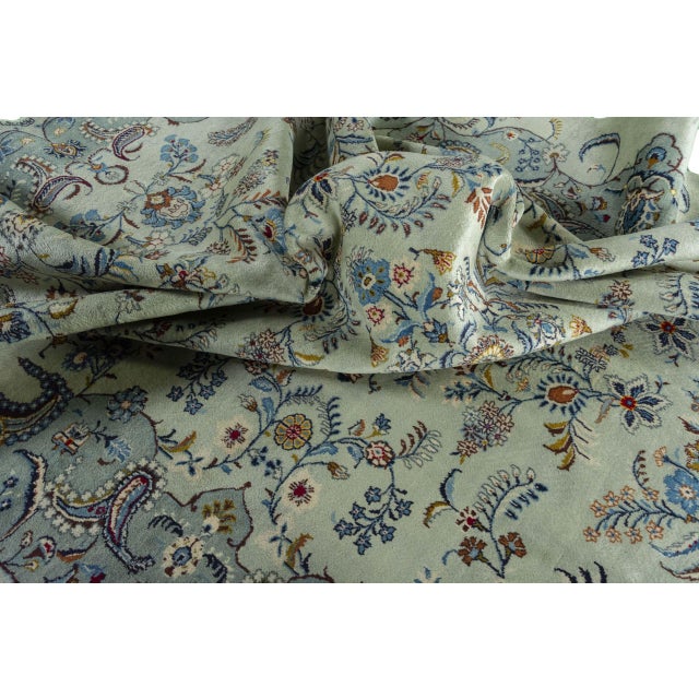 Hand-Knotted Kashan Cork Rug For Sale - Image 11 of 13