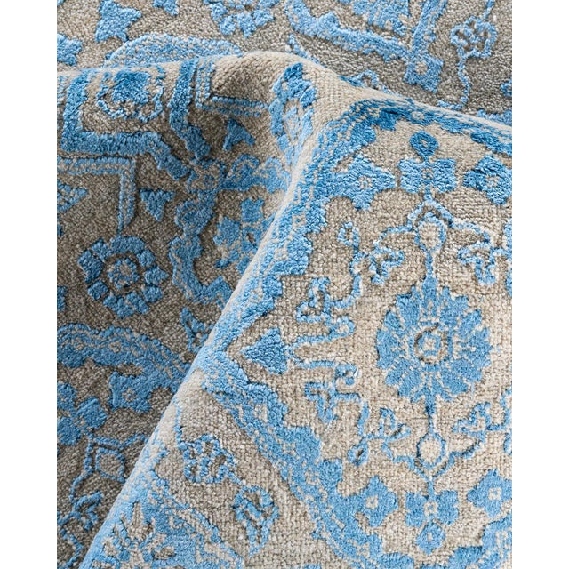 Textile Ikat, One-of-a-Kind Hand-Knotted Area Rug - Beige, 9' 3" x 12' 4" For Sale - Image 7 of 8