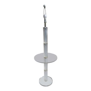 1970s Mid Century Modern Lucite Floor Lamp For Sale