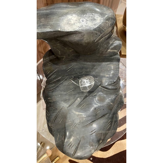 Metal Late 20th Century Bronze Nude Mercury Figural Sculpture on Stone Base For Sale - Image 7 of 11