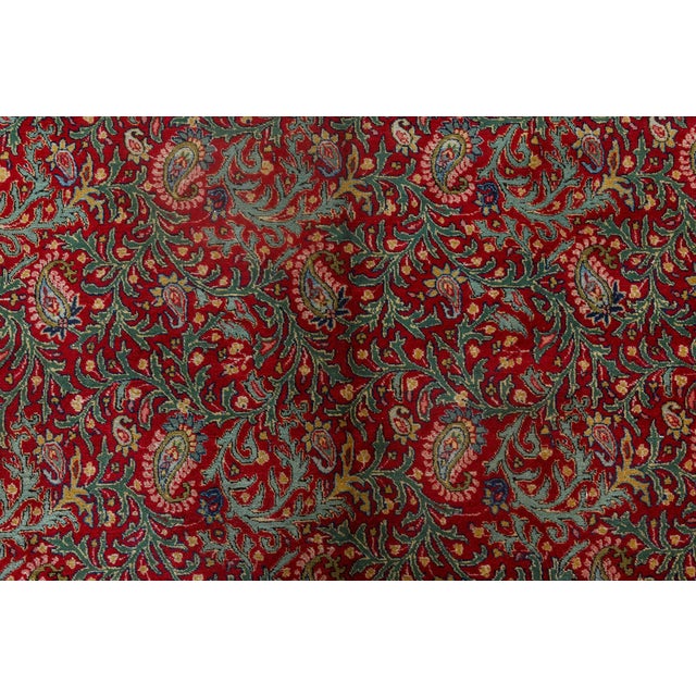 Early 20th Century Persian Tabriz Red Handmade Wool Carpet For Sale - Image 4 of 7