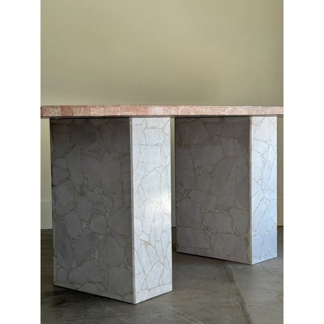 1970s Italian Marble Floral Mosaic Dining Table For Sale - Image 9 of 11