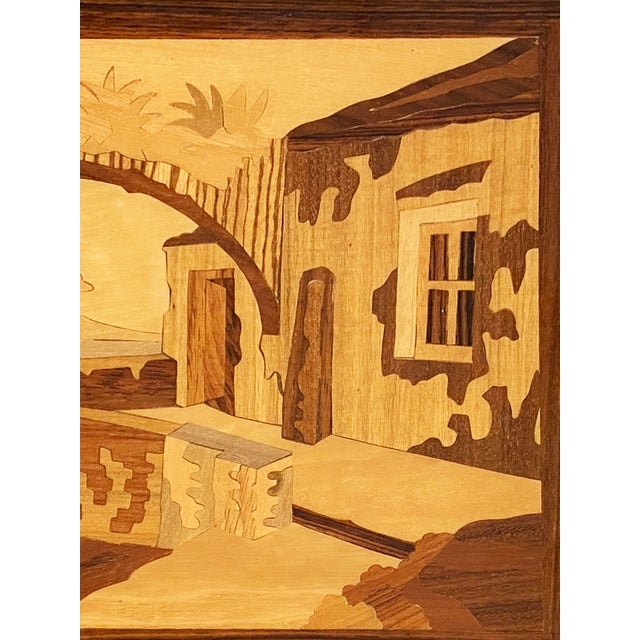 Art Deco Mid-Century Marquetry Inlay Panel Art, Hand-Made in Italy For Sale - Image 3 of 8