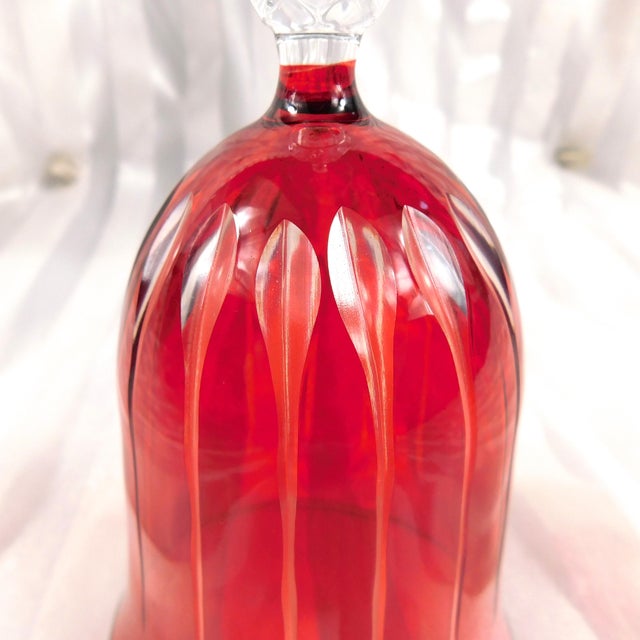 Contemporary 1970s Le Sielle Lot of Six Pink Crystal Cut to Clear Water Goblets For Sale - Image 3 of 5