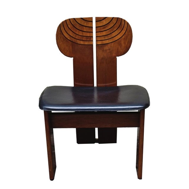 Wood Africa Chairs by Afra & Tobia Scarpa, Italy, 1970s, Set of 4 For Sale - Image 7 of 9