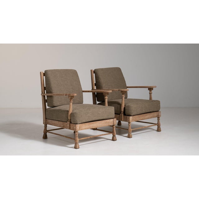 19th Century France Mid-century Modern Tan Wood Armchair For Sale - Image 10 of 11