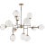 Modern Ian K. Fowler for Visual Comfort Signature Bistro Medium Chandelier in Hand-Rubbed Antique Brass with White Glass For Sale - Image 3 of 3