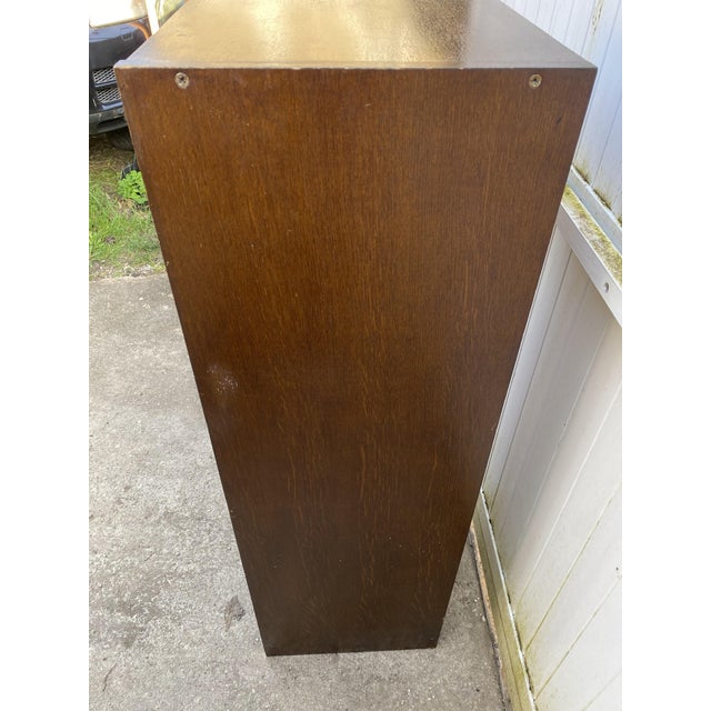 Oak Roll-Top Filing Cabinet, 1970s For Sale - Image 12 of 17