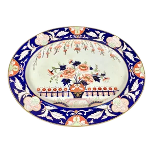 Antique Imari-Style Ironstone Serving Platter