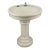 Vintage Art Deco 24 In. Fluted White Ceramic Pedestal Sink For Sale