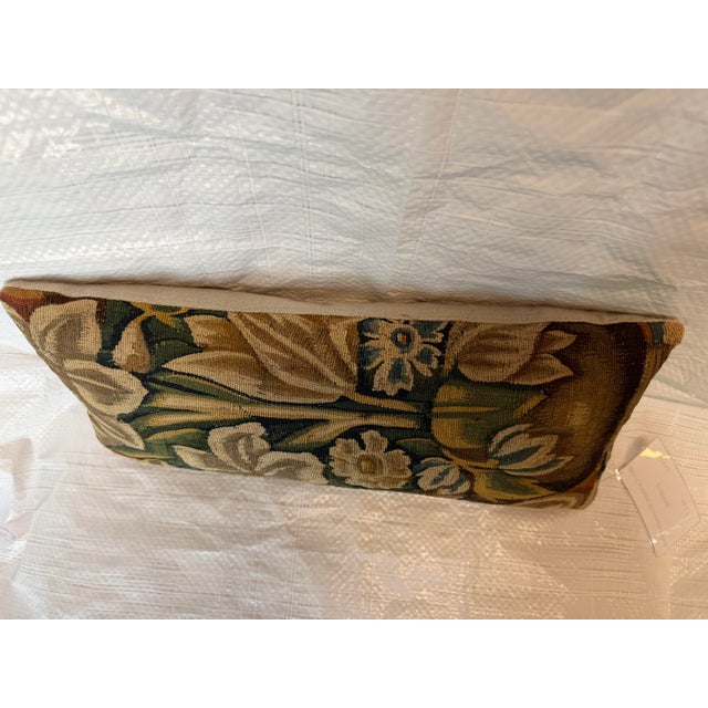 16th Century Brussels Floral Tapestry Pillow For Sale In Los Angeles - Image 6 of 7