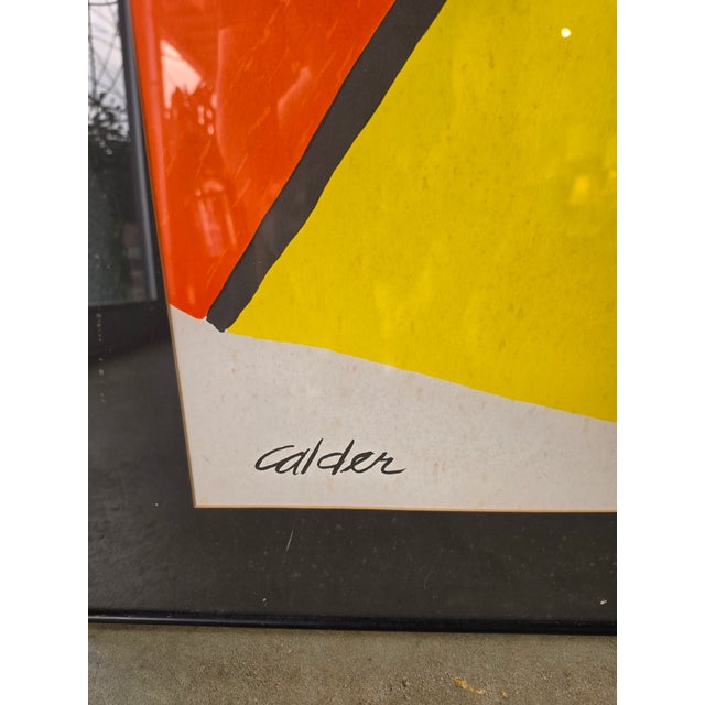 1970s Alexander Calder (1898-1976), "Pyramids and Sun" Framed Lithograph For Sale In Charleston - Image 6 of 15
